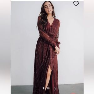 Baltic Born Abigail Sparkle Gown - Mulberry size Large